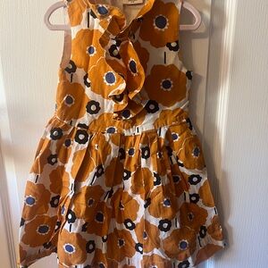 Mini Boden Floral Orange Girls Dress